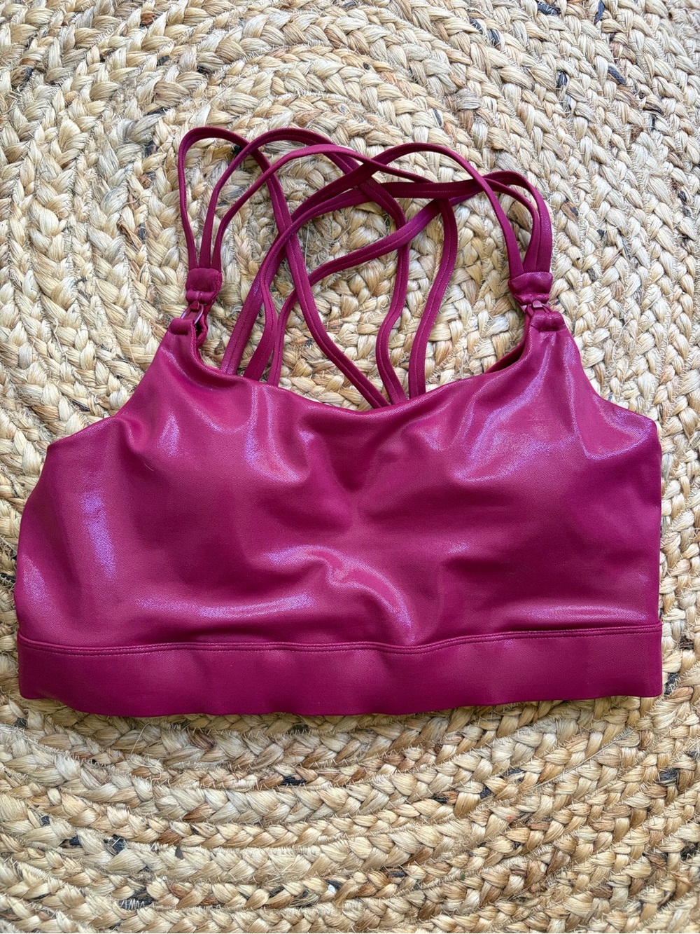 Chloe 4 Running Nursing Pumping Sports Bra Shimmer Merlot Sweat and Milk Size XL
